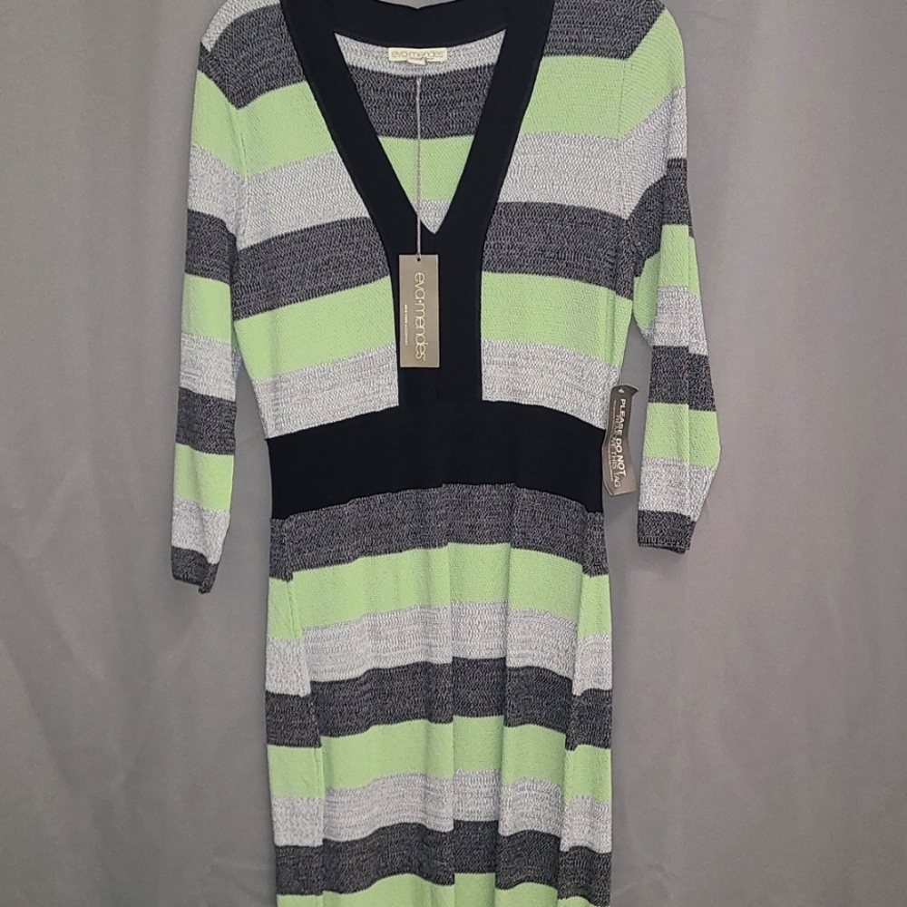 Medium Multi Color Block Eva Mendes Sweater Dress
